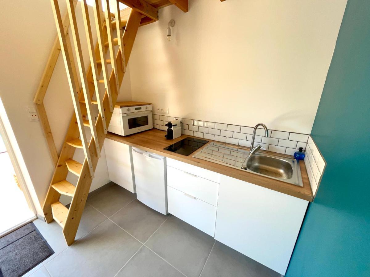 Annexe Des Pins - Studio Gite Avec Piscine & Climatisation Villeneuve-lès-Béziers Buitenkant foto